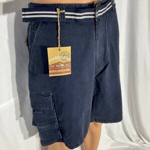 NWT Blue Cargo Shorts Sz 36 Coliseum Reliable Equipment